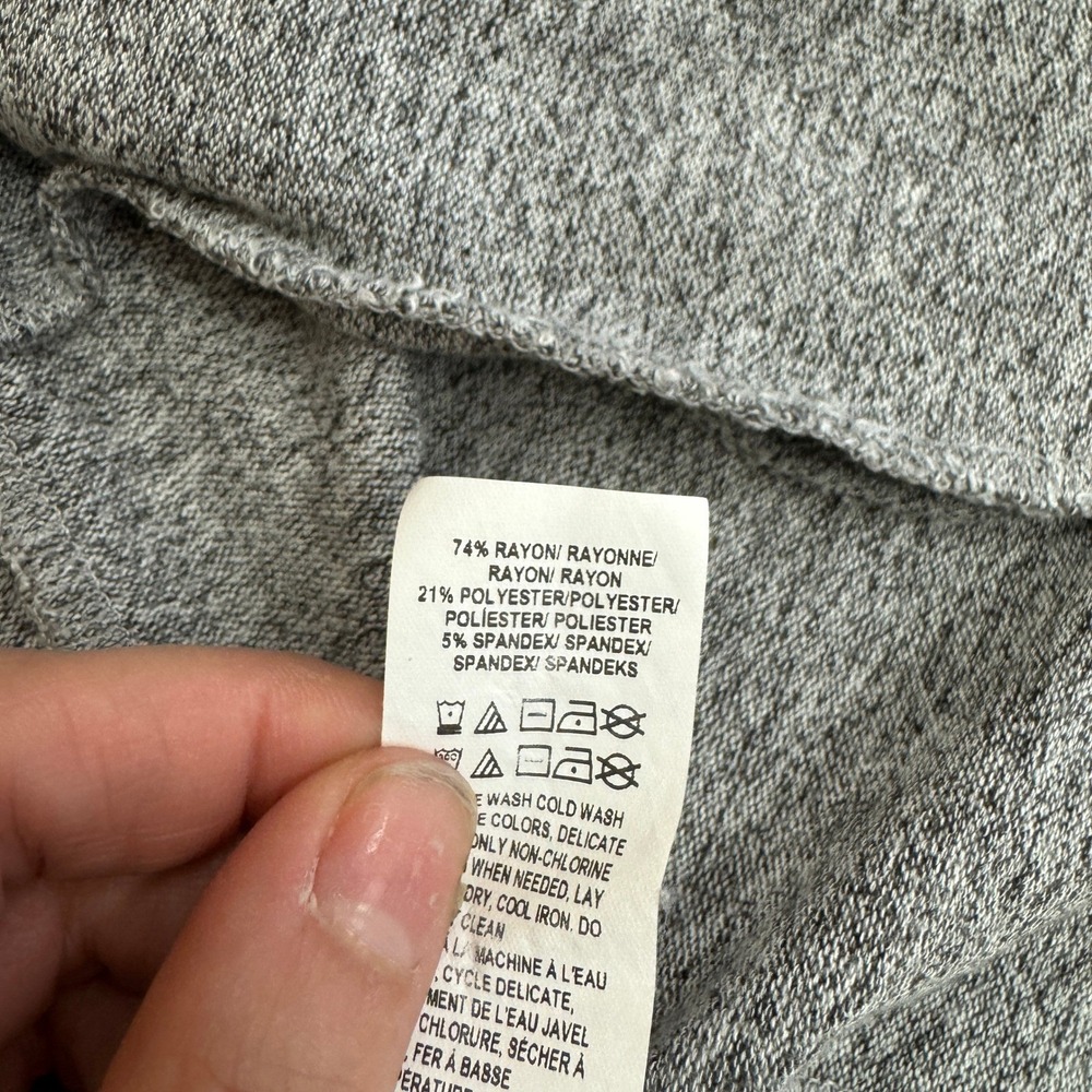 Lucky‎ Brand Cardigan Sweater Womens Size S Gray Soft Minimalist Coquette - Picture 6 of 9
